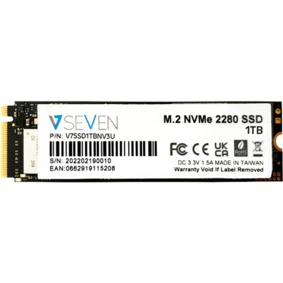 V7 V7SSD1TBNV3U 1 TB Solid State Drive - M.2 Internal - PCI Express NVMe (PCI Express 3.0 x4) - TAA Compliant