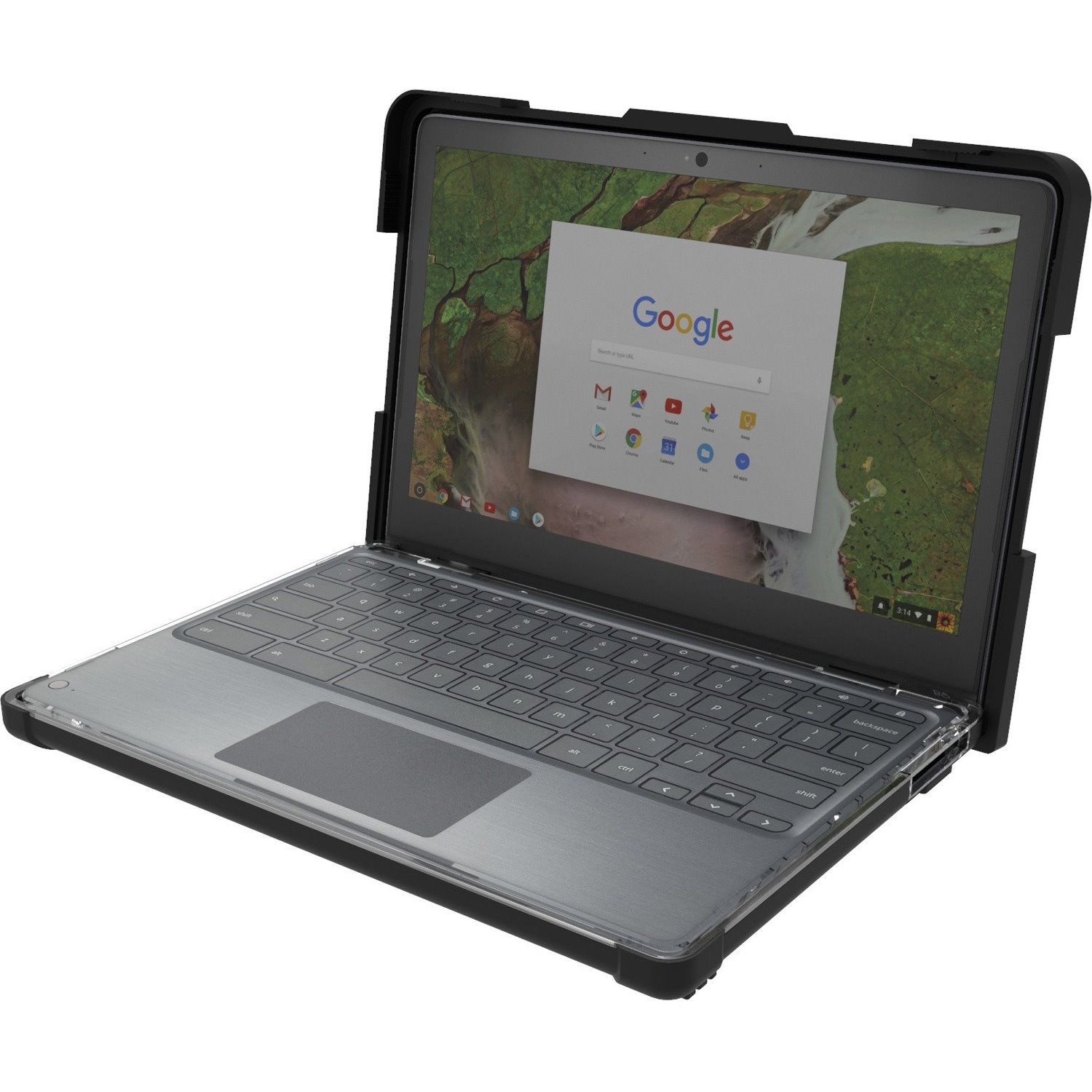 MAXCases Extreme Shell-S Rugged Case for HP Chromebook - Textured - Black