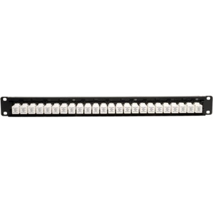 Eaton Tripp Lite Series 24-Port Cat6/Cat5 Low Profile Feed-Through Patch Panel, 1U Rack-Mount/Wall-Mount, TAA