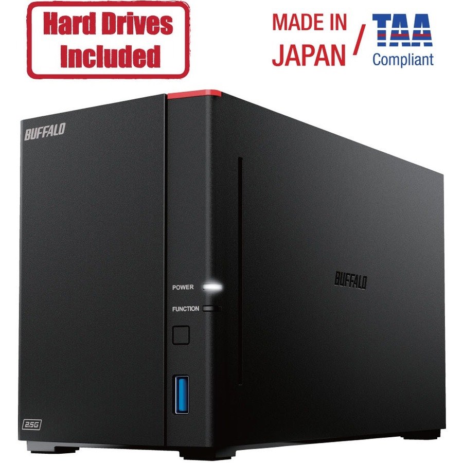 BUFFALO LinkStation 720 2-Bay 8TB Personal Cloud NAS Storage Hard Drives Included