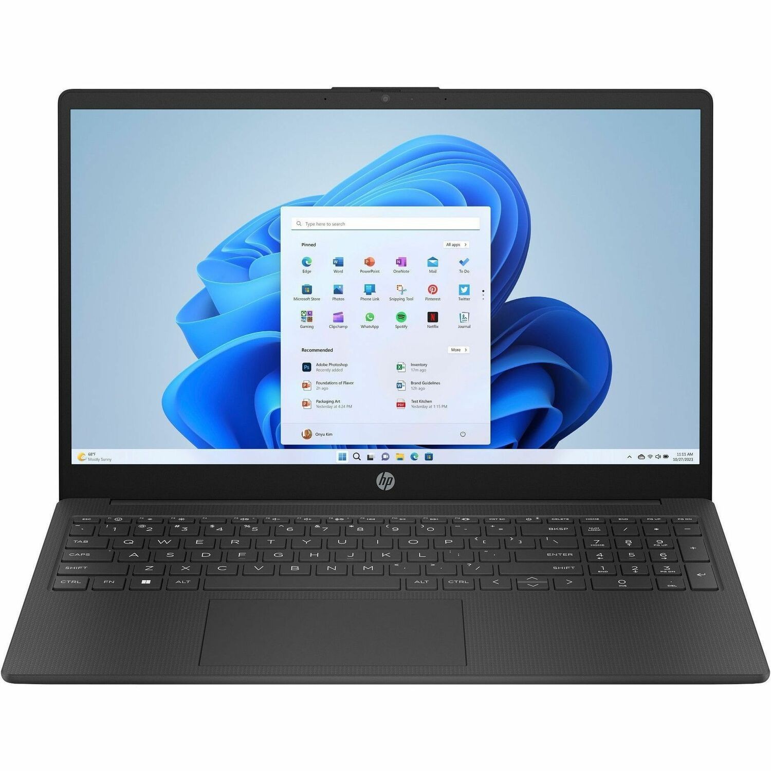 HP 15-fd0000 15-fd0058na 39.6 cm (15.6") Notebook - Full HD - Intel Core N-series i3-N305 - 8 GB - 256 GB SSD - Jet Black