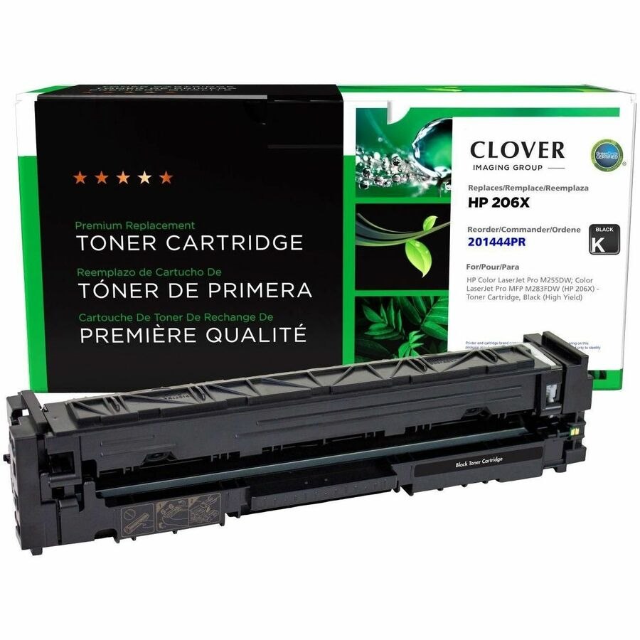Clover Imaging Remanufactured High Yield Black Toner Cartridge (Reused OEM Chip) for HP 206X (W2110X)