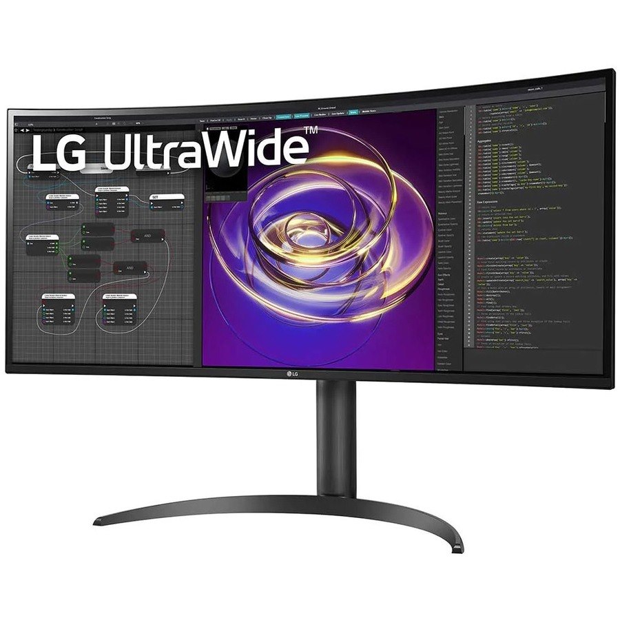 LG Ultrawide 34BP85CN-B 34" Class UW-QHD Curved Screen Gaming LCD Monitor - 21:9 - Glossy Black, Black Hairline, Textured Black