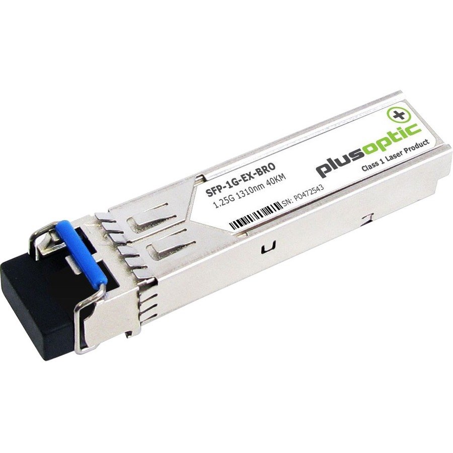 PlusOptic Brocade Comp 1G SFP 40KM SM Transceiver Gbic Ex DDM LC SMF In