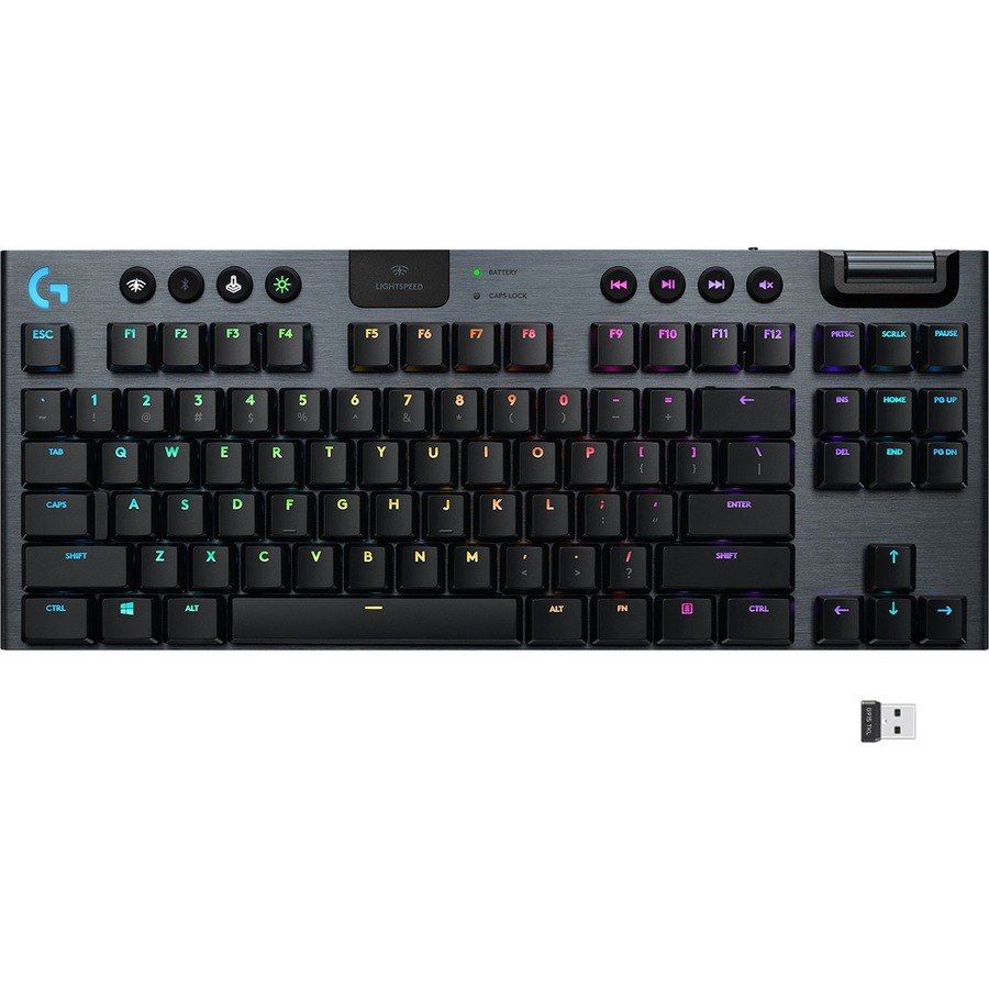 Logitech G915 Gaming Keyboard - Wireless Connectivity - English (US) - Black