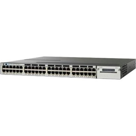 Cisco Catalyst 3750-X 3750X-48T-S 48 Ports Manageable Layer 3 Switch - Gigabit Ethernet - 10/100/1000Base-T - Refurbished