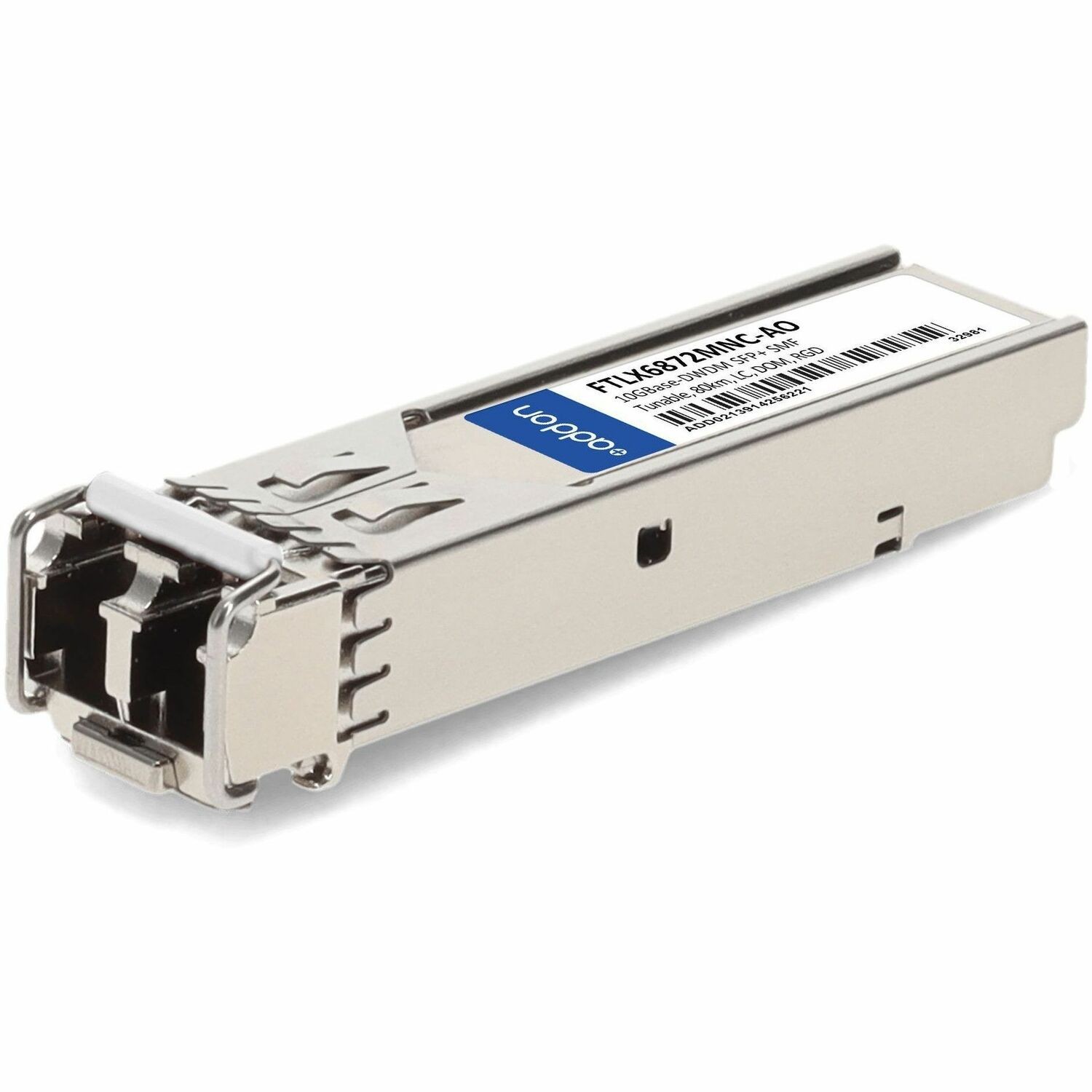 AddOn Finisar&reg; Compatible TAA 10GBase-DWDM 50GHz SFP+ Transceiver (SMF, Tunable, 80km, LC, DOM, -40 to 85C)
