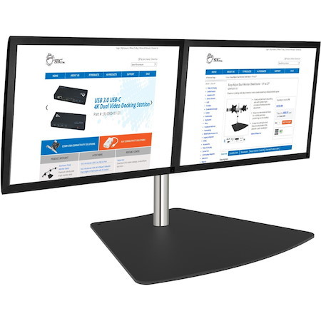 SIIG Easy-Adjust Dual Monitor Desk Stand - 13" to 27"