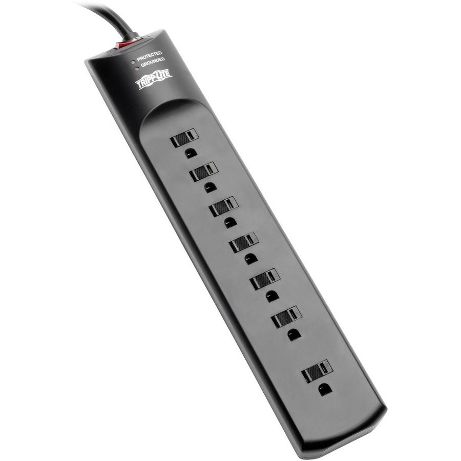 Tripp Lite by Eaton TAA-Compliant Protect It! 7-Outlet Surge Protector, 7 ft. (2.13 m) Cord, 2450 Joules, Black Housing