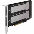 Icy Dock ToughArmor MB842MP-B Drive Enclosure PCI Express NVMe 4.0 - PCI Express 4.0 x8 Host Interface Internal - Black, Silver