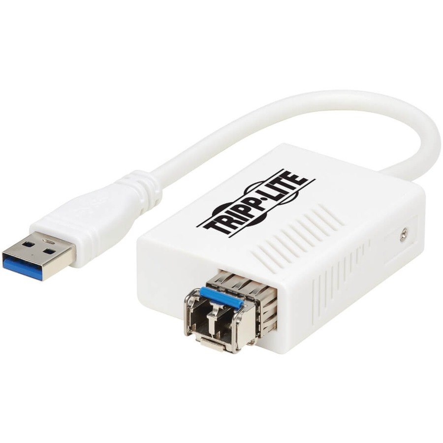 Eaton Tripp Lite Series USB 3.0 Multimode Fiber Optic Transceiver Ethernet Adapter, 10/100/1000 Mbps, 1310nm, 550m, LC