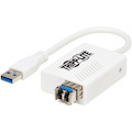 Eaton Tripp Lite Series USB 3.0 Multimode Fiber Optic Transceiver Ethernet Adapter, 10/100/1000 Mbps, 1310nm, 550m, LC