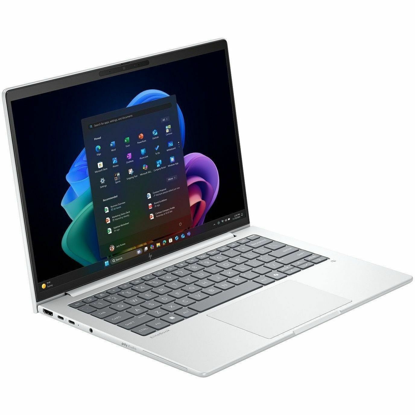 HP EliteBook 8 G1a 14" Touchscreen Copilot+ PC Notebook - WUXGA - AMD Ryzen AI 7 350 - 32 GB - 512 GB SSD - Glacier Silver
