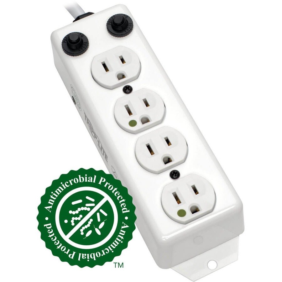 Eaton Tripp Lite Series Safe-IT UL 1363A Medical-Grade Power Strip for Patient-Care Vicinity, 4x 15A Hospital-Grade Outlets, 2 ft. Cord