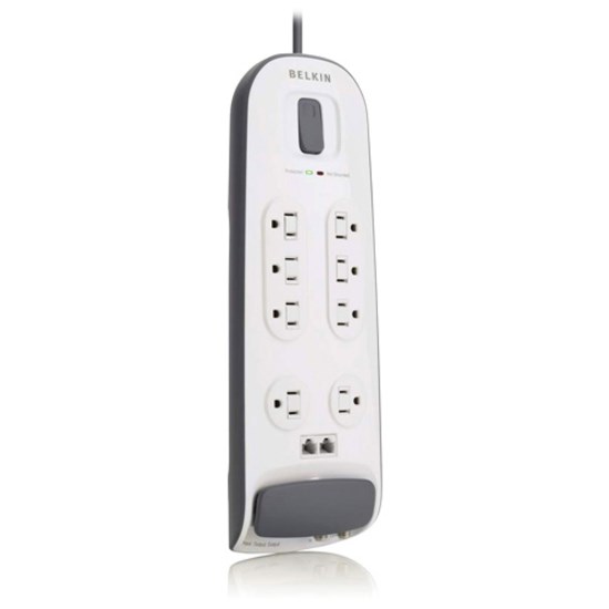 Belkin 8-outlet Surge Protector with 6 ft Power Cord with Telephone Protection