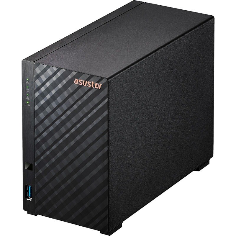 Asustor Drivestor 2 AS1102T - 2 Bay NAS, 1.4GHz Quad Core, Single 2.5GbE Port, 1GB RAM DDR4, Network Attached Storage, Personal Private Cloud (Diskless)