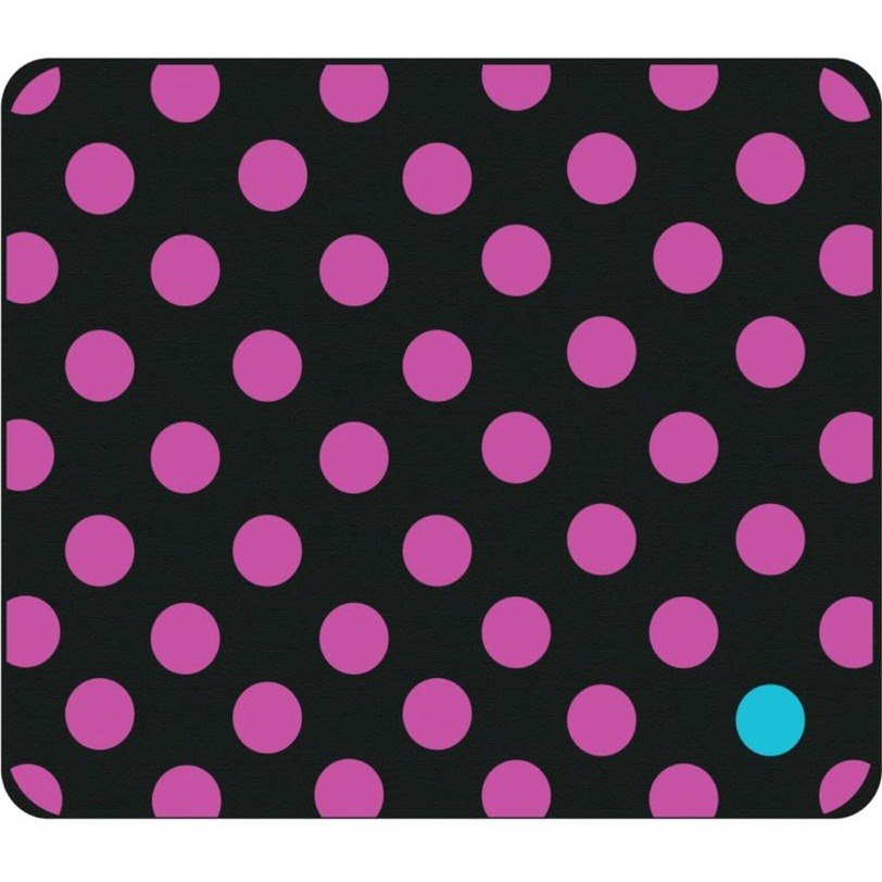 OTM Classic Prints Black Mouse Pad, Dotty Gone Violet