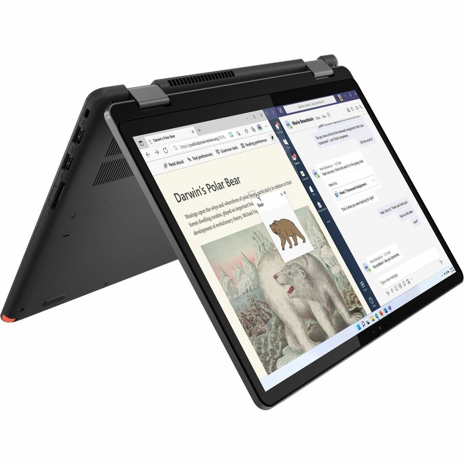 Lenovo 13w Yoga Gen 2 82YR0005UK 33.8 cm (13.3") Touchscreen Convertible 2 in 1 Notebook - WUXGA - AMD Ryzen 5 7530U - 8 GB - 256 GB SSD - English (UK) Keyboard - Thunder Black
