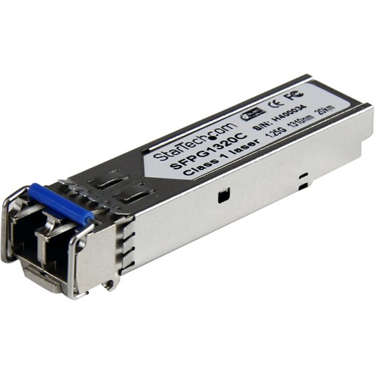 StarTech.com 1.25 Gbps Gigabit 1310nm GBIC SM LC Fiber SFP Transceiver w/ DDM - 20km