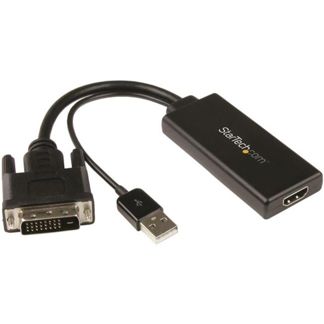 StarTech.com DVI to HDMI Video Adapter with USB Power and Audio - DVI-D to HDMI Converter - 1080p