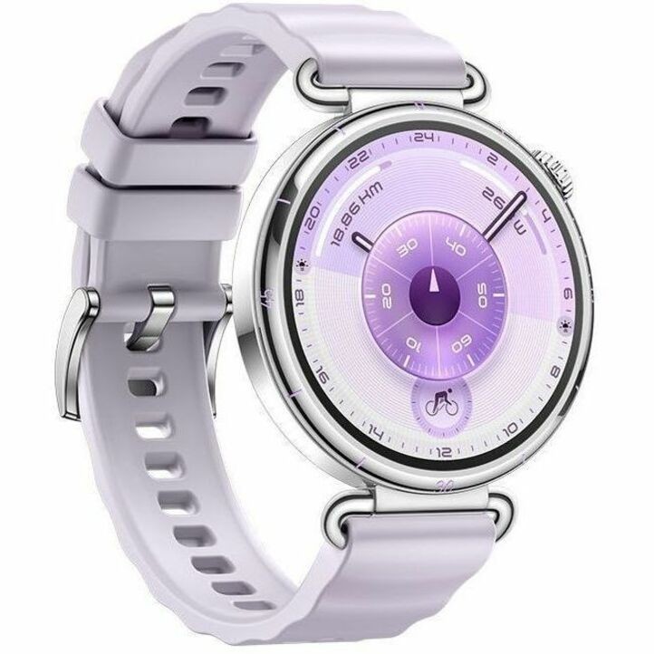 Huawei WATCH GT 6 Smart Watch - Round Case Shape - 41.30 mm Case Height - 41.30 mm Case Width - Purple Body Color - Gold Band Color - Stainless Steel Case Material