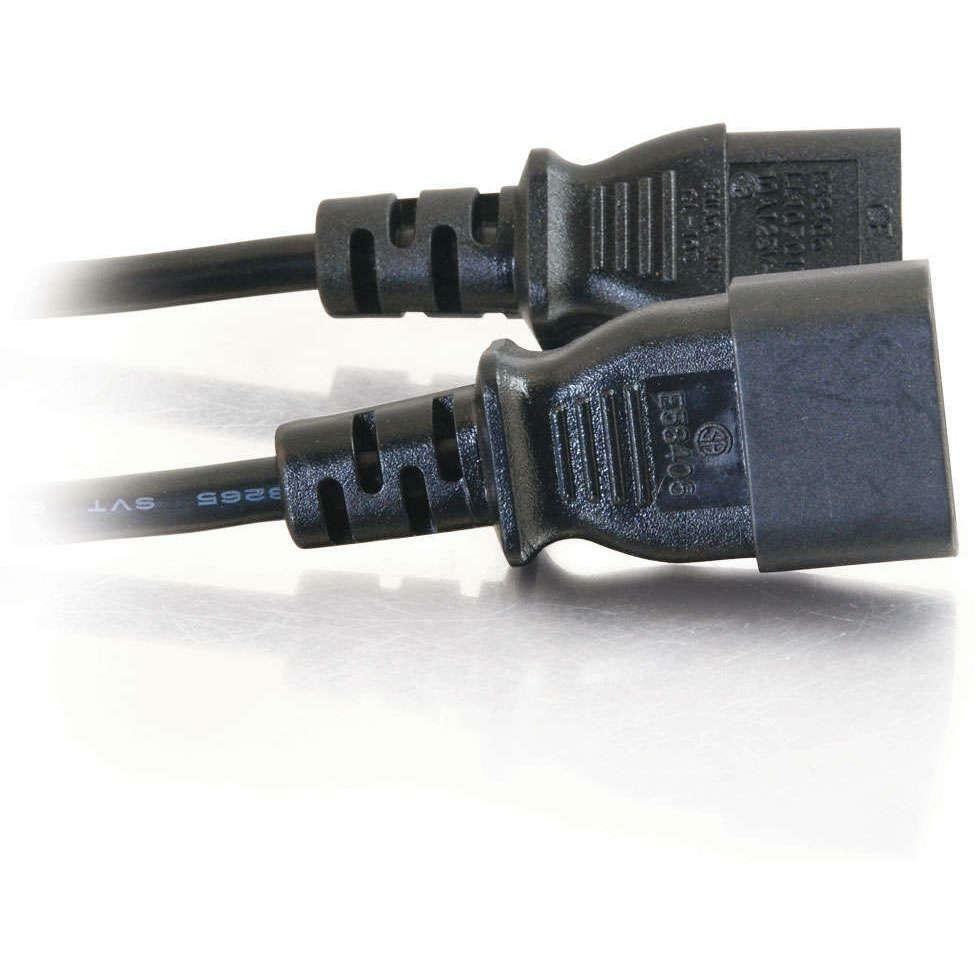 C2G 10ft Power Extension Cord - IEC320C14 to IEC320C13 - 14AWG 250V