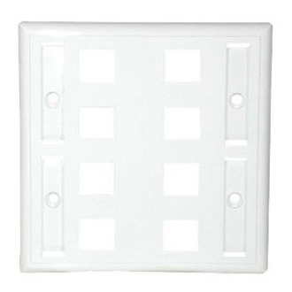 C2G 8 Socket Keystone Network/Multimedia Faceplate