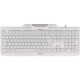 CHERRY KC 1000 SC Keyboard - Cable Connectivity - USB Interface - English (UK) - QWERTZ Layout - Pale Gray