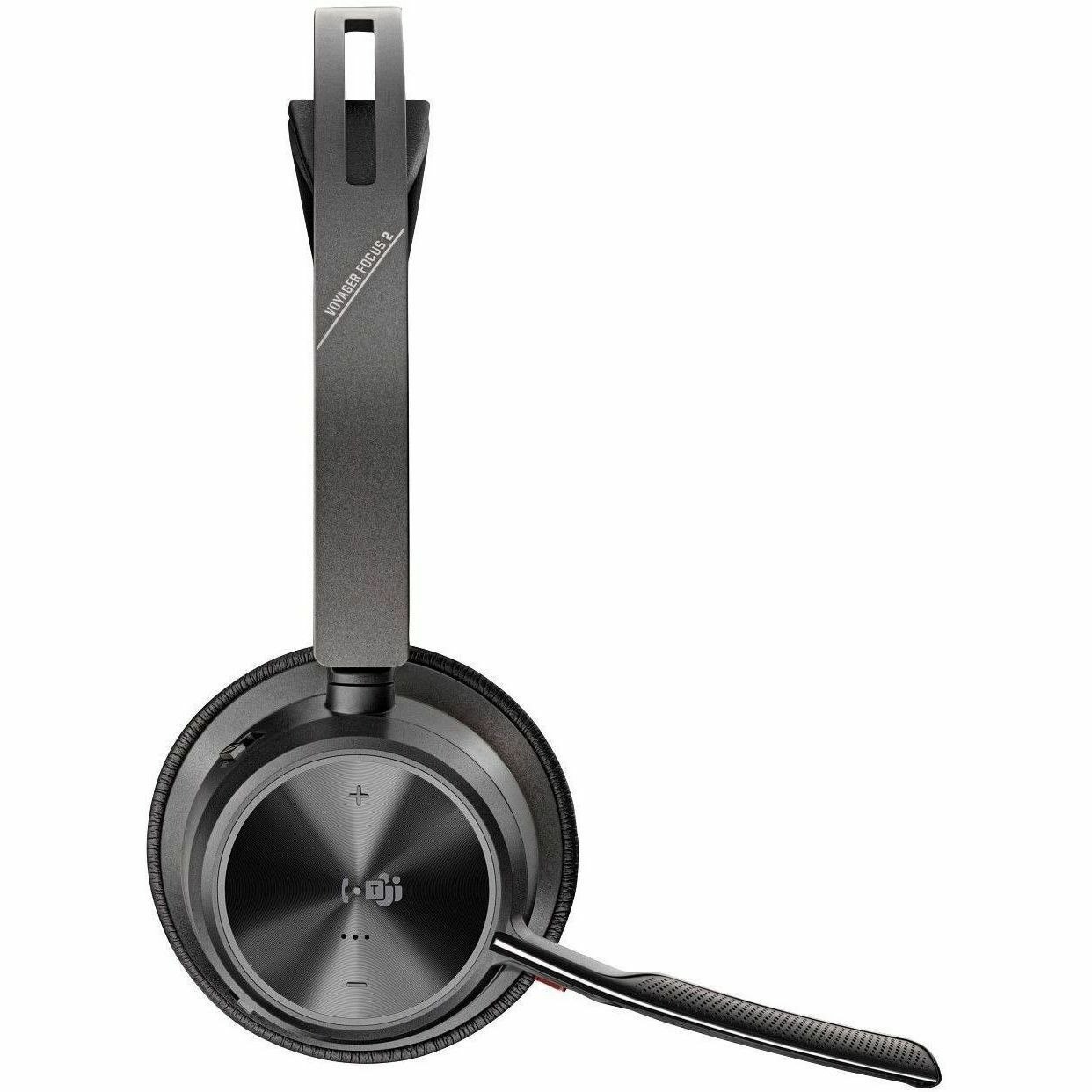 Poly Voyager Focus 2 Wired/Wireless Over-the-head, On-ear Stereo Headset - Black