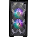 Cooler Master MasterBox Computer Case - Mini ITX, Micro ATX Motherboard Supported - Mini-tower - Steel, Mesh, Plastic, Tempered Glass - Black