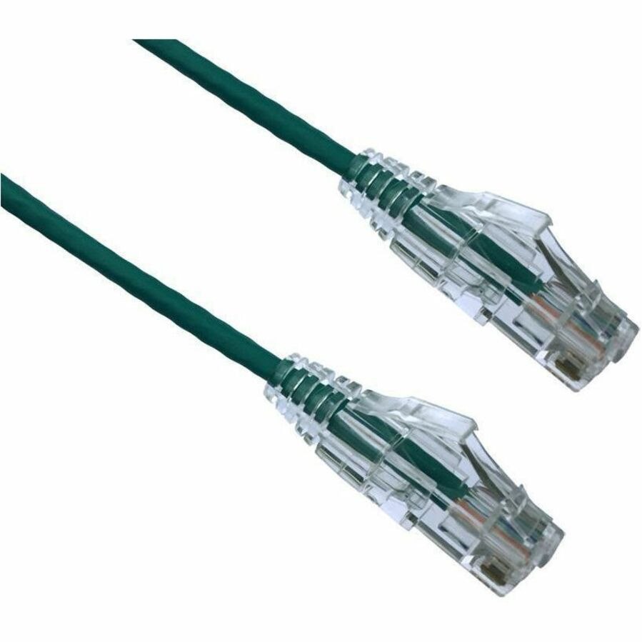 Axiom 6-INCH CAT6A BENDnFLEX Ultra-Thin Snagless Patch Cable 650mhz (Green)