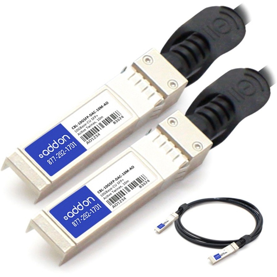 Axiom 10GBASE-CU SFP+ Active DAC Twinax Cable Force 10 Compatible 10m