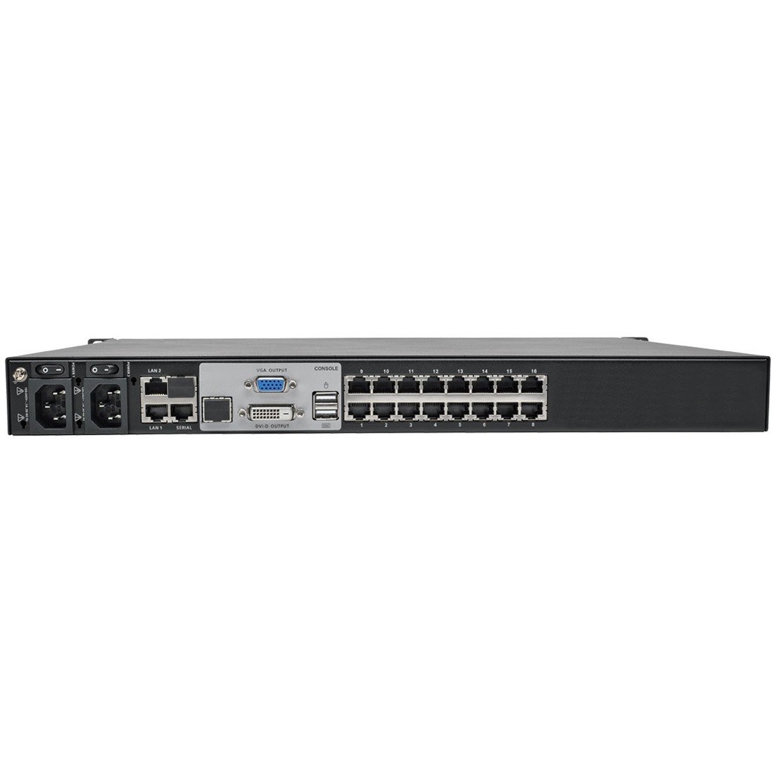 Eaton Tripp Lite Series NetDirector 16-Port Cat5 KVM over IP Switch - Virtual Media, 4 Remote + 1 Local User, 1U Rack-Mount, TAA