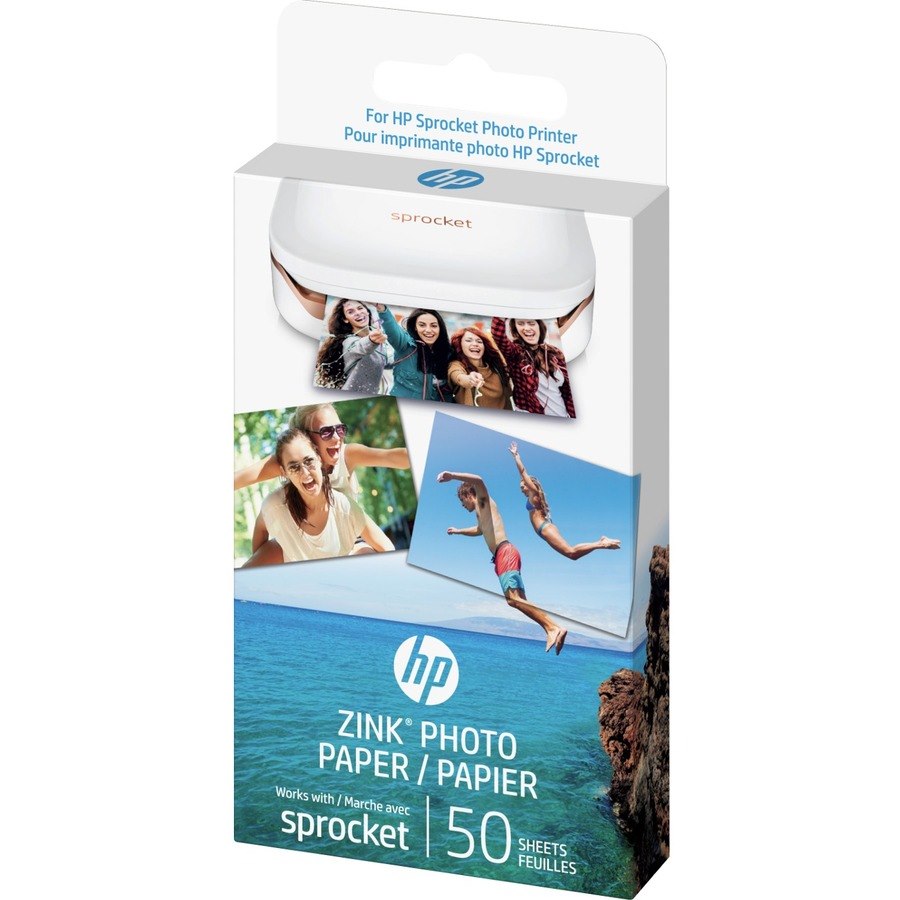 HP Sprocket Photo Paper-50 sticky-Backed Sheets/2 x 3 in