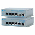 Omnitron Systems OmniConverter 10GMGPoE+/M, 1x SFP/SFP+, 4x RJ-45 PoE/PSE, 5 Year Warranty