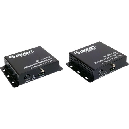 Gefen 4K Ultra HD HDBaseT Extender, 130ft/40m HDMI & Bi-Directional IR, 12-bit Deep Color, HDR, Dolby Atmos, HDCP 2.2, 7.1 LPCM