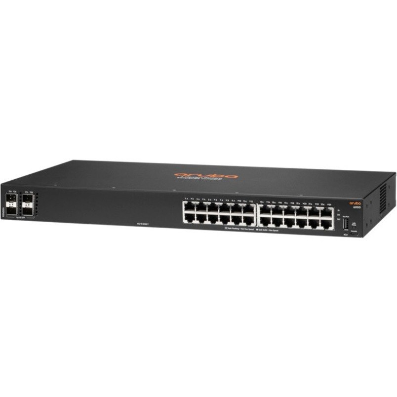 HPE CX 6000 24 Ports Manageable Ethernet Switch - Gigabit Ethernet - 10/100/1000Base-T, 100/1000Base-X