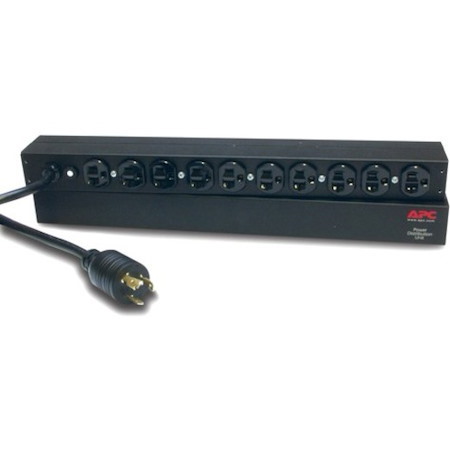 APC NetShelter Basic Rack PDU, 1U, 20A, 120V, 10 NEMA 5-20 outlets, L5-20P inlet
