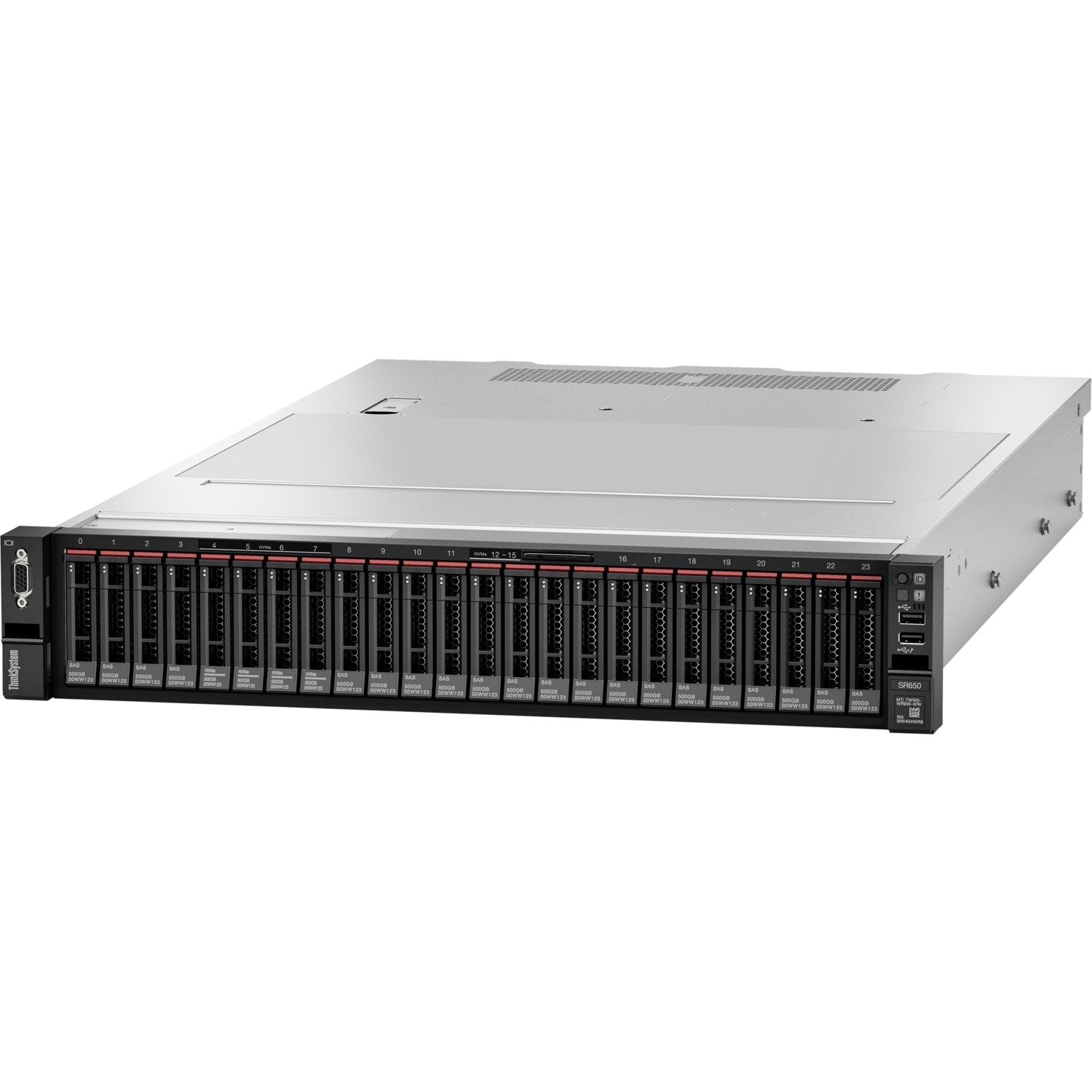 Lenovo ThinkSystem SR650 7X06A0NFNA 2U Rack Server - 1 x Intel Xeon Silver 4208 2.10 GHz - 32 GB RAM - 12Gb/s SAS, Serial ATA/600 Controller