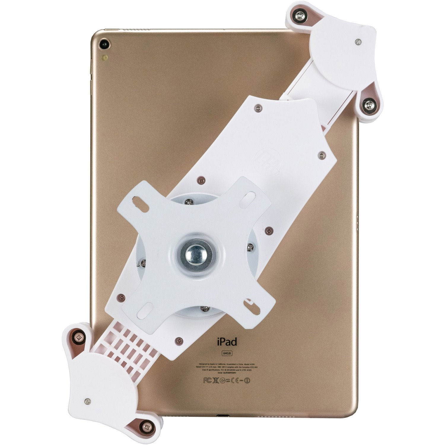 CTA Digital Wall Mount for Tablet, Card Reader, iPad, iPad Air, iPad mini, iPad Pro - White