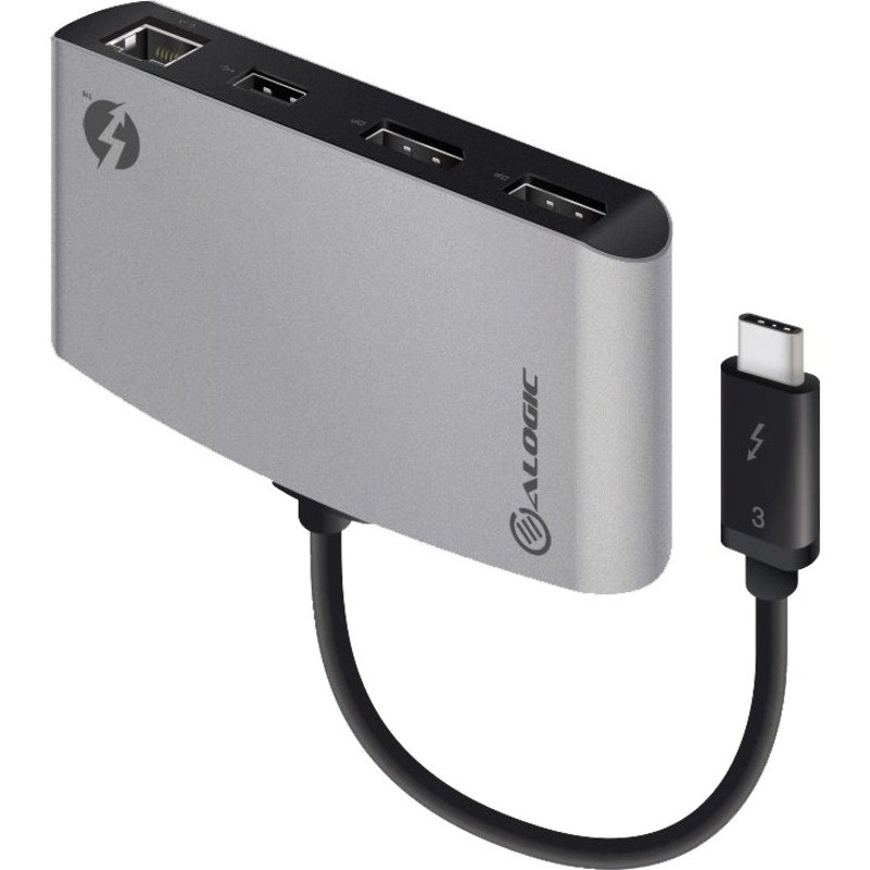 Alogic ThunderBolt 3 Dual Display Portable Docking Station With 4K - Space Grey