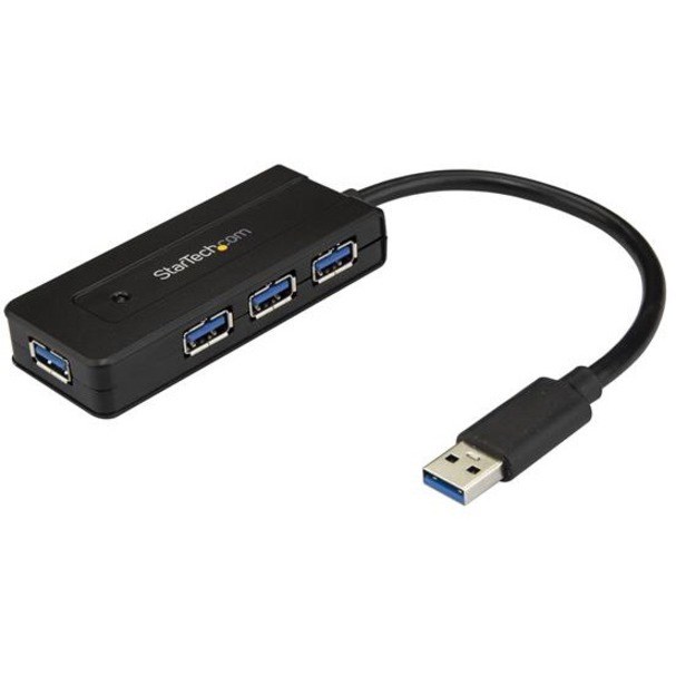 StarTech.com 4 Port USB 3.0 Hub SuperSpeed 5Gbps w/ Fast Charge - Portable USB 3.2 Gen 1 (5Gbps) Type-A Laptop/Desktop Hub - USB Bus/Self Powered