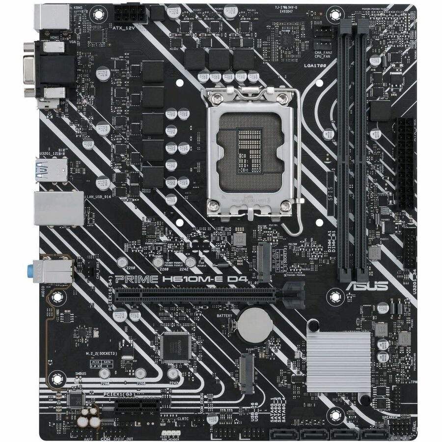 Asus Prime H610M-E D4-CSM Desktop Motherboard - Intel H610 Chipset - Socket LGA-1700 - Micro ATX