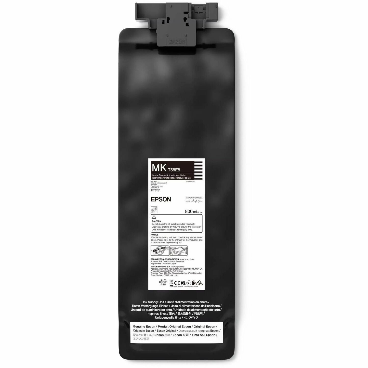 Epson T58E8 Original Inkjet Ink Cartridge - Matte Black Pack