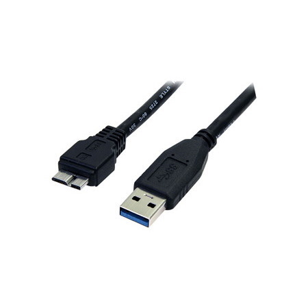 StarTech.com 0.5m (1.5ft) Black SuperSpeed USB 3.0 (5Gbps) Cable A to Micro B - M/M