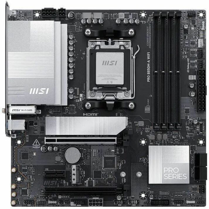 MSI B850M-A WIFI Gaming Desktop Motherboard - AMD B850 Chipset - Socket AM5 - Micro ATX