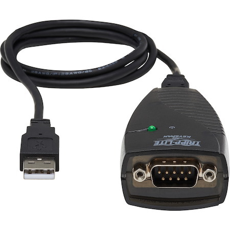 Eaton Tripp Lite Series Keyspan USB to Serial Adapter - USB-A Male to DB9 RS232 Male, 3 ft. (0.91 m), TAA