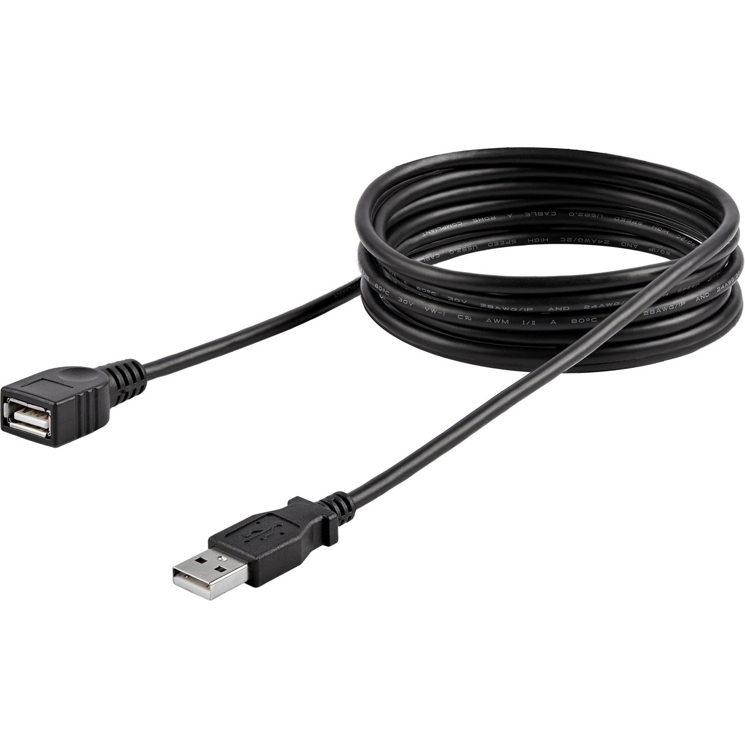 StarTech.com 6 ft Black USB 2.0 Extension Cable A to A - M/F