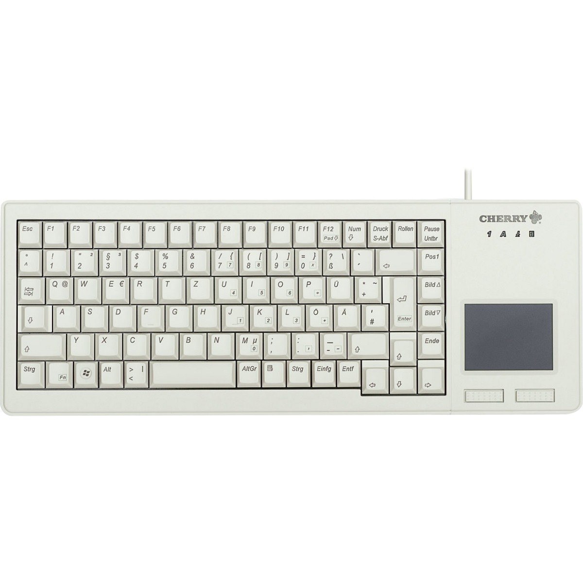 CHERRY G84-5500 Keyboard - Cable Connectivity - USB Interface - TouchPad - Light Grey