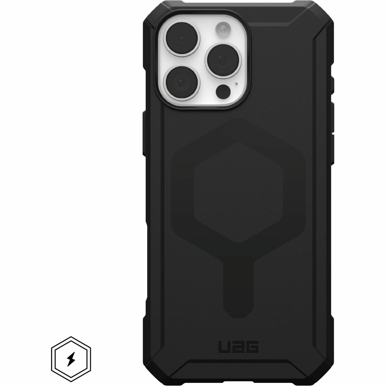Urban Armor Gear Essential Armor Case voor Apple iPhone 16 Pro Max Smartphone - Zwart